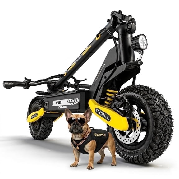 EOEOTWO Off Road Electric Scooter for Adults, 1200W High Power Motor, 30MPH & 25 Miles Range, 11" All-Terrain Tires, Foldable Commuter E-Scooter, 330lbs Capacity UL2272