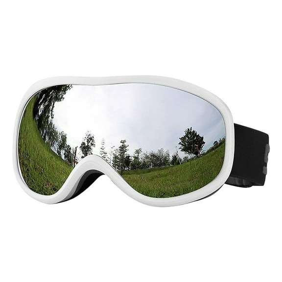 Wlrmin Dirt Bike Goggles Motorcycle Goggles Riding Ski Racing Goggles Windproof White Frame Double Anti-Fog Ski Glasses Large Field Of View Ski Goggles Outdoor Snow Goggles Adult