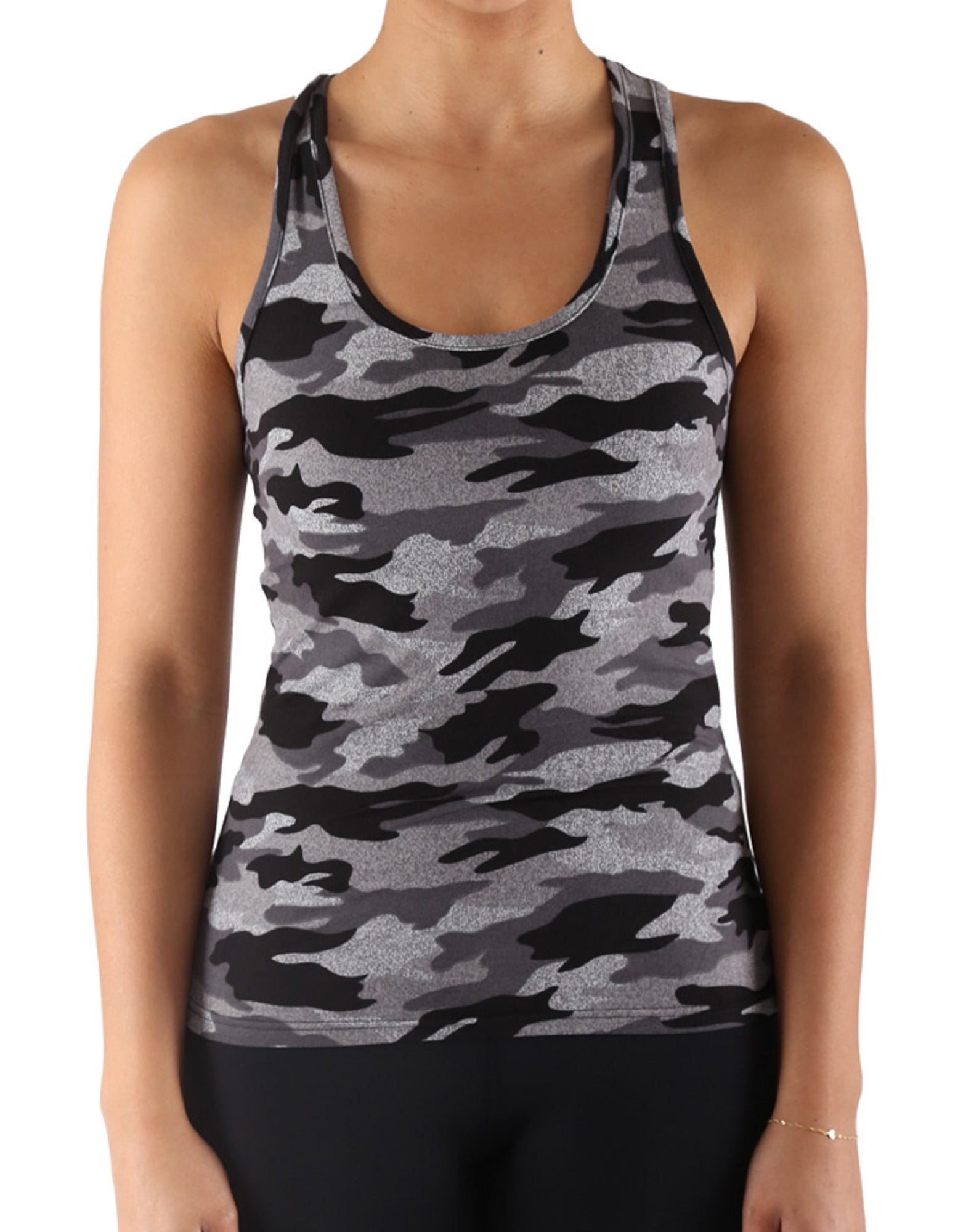 TD Collections Woman's Camo Black Tank Top, Black Small Size - Walmart.com