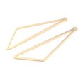 thumbnail image 2 of 50 pc Brass Pendants Long-Lasting Plated Obtuse Triangle Real 24K Gold Plated 57x15x1mm Hole: 1.6mm, 2 of 3