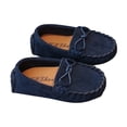 thumbnail image 7 of Kids Girls Boys Slip-on Loafers Oxford PU Leather Flats Shoes Casual Moccasin Shoes for Toddler Kid Dark Blue 1, 7 of 7