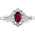 thumbnail image 5 of Sterling Silver Rhodium-Plated Created Ruby & Diam. Ring (Size 7) Made In India qbr22jul-7, 5 of 5