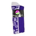 thumbnail image 2 of Crazy Volleyball Logo Crew Socks (Purple/White, Large), 2 of 2
