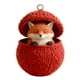 thumbnail image 2 of Adornos navideños, regalos navideños, bolas de punto navideñas, adornos acrílicos, lindos amigos del bosque con patrones Fair-Isle, linda serie de colgantes con animales, 2 of 6