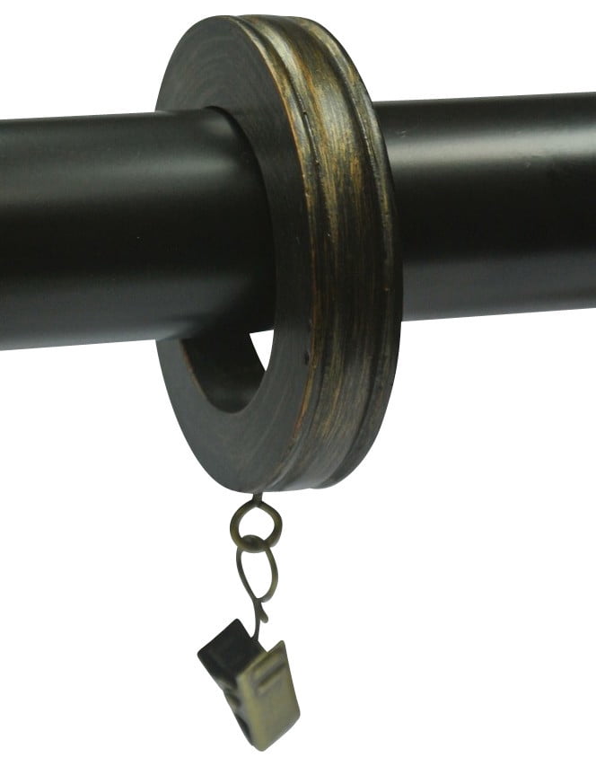 Urbanest 1 3 4 Banded Designer Curtain Rings Burnt Gold Set Of