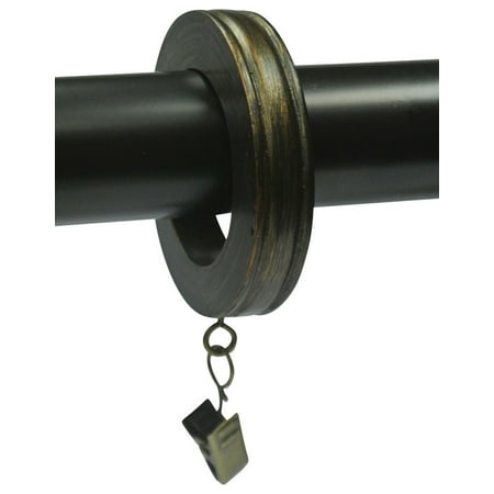 Urbanest 1 3 4 Banded Designer Curtain Rings Burnt Gold Set Of