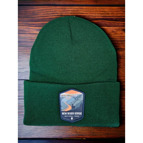 New River Gorge National Park Beanie - Forest Green
