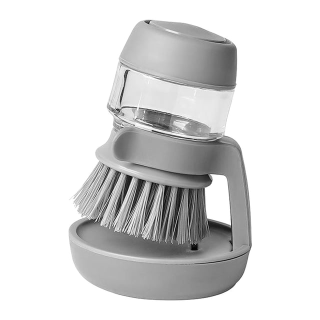 Cepillo para fregar cocina, fregador de platos con dispensador de jabón (verde)