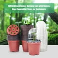 thumbnail image 4 of ‎TACYKIBD Plant Nursery Pots with Humidity Domes, 25 Sets 4 Inch Soft Nursery Pots Quality Ones (25 Red Pots + 25 Clear Lids), Seeds Starter Pots Small Planter Containers, 4 of 7