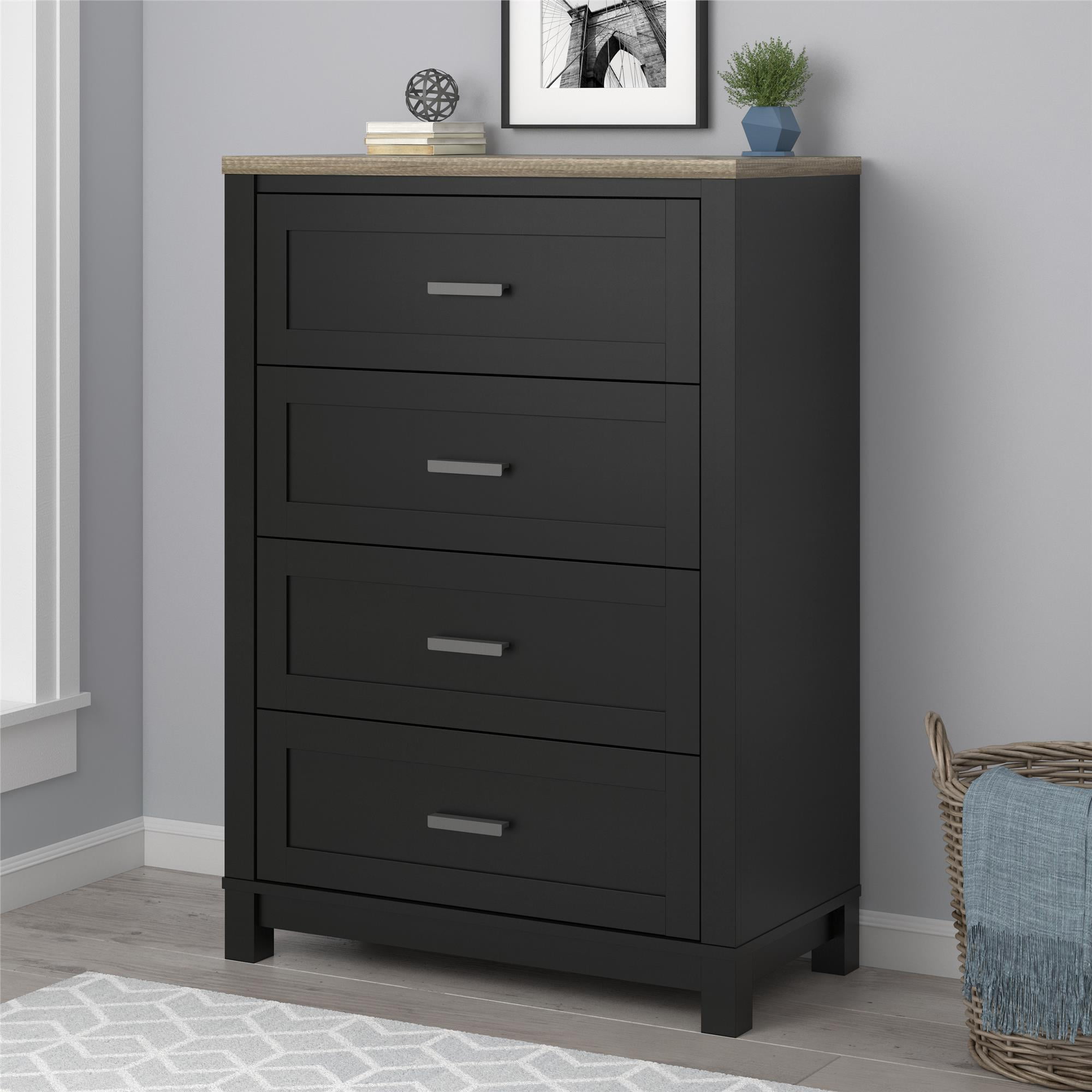 Ameriwood Home Carver 4 Drawer Dresser Multiple Colors