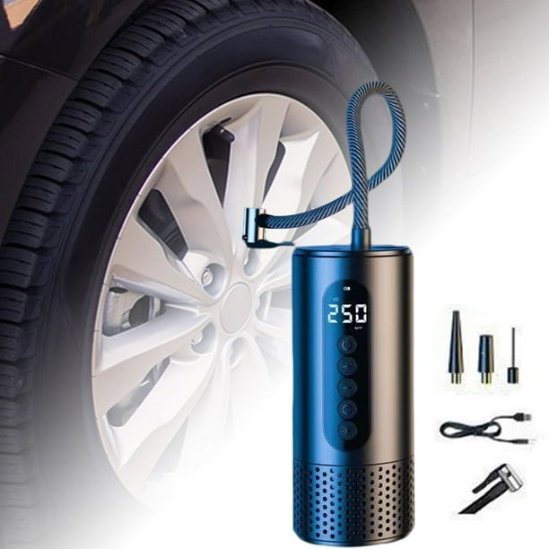 Bomba de aire portátil,Pantalla LCD de inflador de neumáticos con bomba de aire portátil,Motocicleta eléctrica del compresor de aire del inflador de neumáticos Baoblaze Bomba de aire portátil