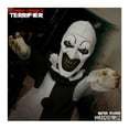 thumbnail image 4 of Mezco Terrifier Art The Clown Roto Plush 18-Inch Soft Doll in Clown Costume with Pom-Pom and Ruffle Detailing, 4 of 7