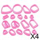 thumbnail image 1 of 4x18 Piezas Cortadores De Arcilla Polimérica De Plástico Kit Para Hacer Pendientes Formas Moldes Para Niños, 1 of 10