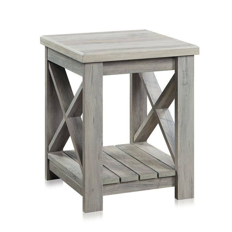 StyleWell Unfinished Basic Natural Pine Wood End Table (15 in.)