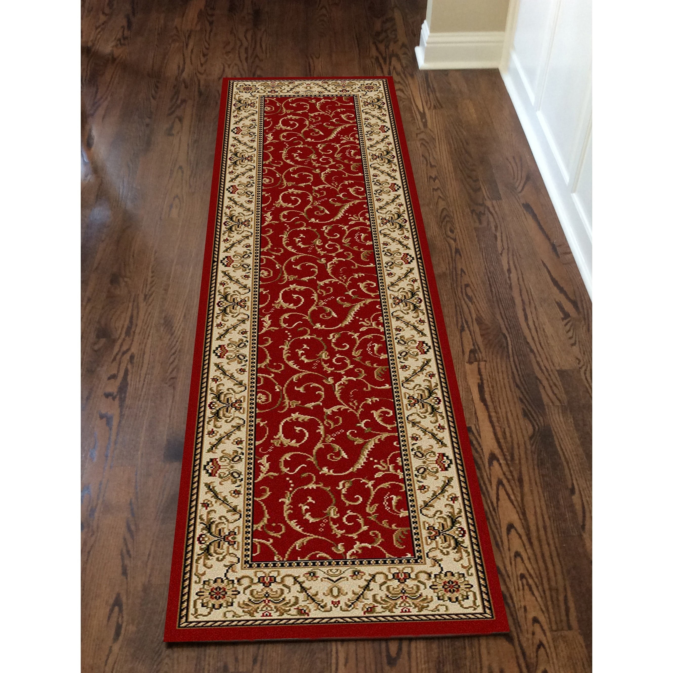 Admire Home Living Amalfi Transitional Scroll Pattern Area Rug