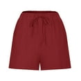 thumbnail image 6 of HTNBO Linen Shorts for Women Casual Summer Plus Size Beach Shorts with Pockets Comfy Lounge Shorts, 6 of 6