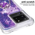 thumbnail image 5 of Funda para Samsung Galaxy S20 Ultra 5G con Brillo Líquido Flotante, Purpurina, Parachoques y Anillo Giratorio Soporte, 5 of 5