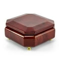 thumbnail image 1 of Astonishing Beveled Octagonal Wood Classic Style Music Jewelry Box - Tiger Rag - SWISS, 1 of 2