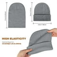 thumbnail image 2 of Tittly Beanie Grip Socks Unisex Beanie Winter Knitted Cuffed Soft Warm Hat For Men/Women Ski Watch Cap Running Hat Hats for Men O One Size, 2 of 6