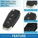 thumbnail image 4 of Carcasa de llave remota de entrada sin llave de 3 botones Unique Bargains para Ford Ka Fiesta Focus Transit, 4 of 7