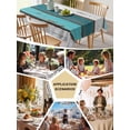 thumbnail image 6 of Turquoise Teal Tablecloth Square Table Cloth 60x60 ,Waterproof Outdoor Table Cloth Covers Decorative Table Protector ,Farmhouse Retro Ombre Wooden Grain Washable Table Cover for Kitchen Dinning Party, 6 of 8