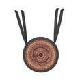 thumbnail image 2 of VHC Brands Heritage Farms Primitive Chair Pad Seat Cushion, Round, Braided Jute, Red Black Tan. 15 inch, 2 of 5