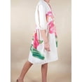 thumbnail image 3 of Gupgi Robe Courte Fleurie pour Femme à Manches Courtes, Robe Babydoll Fluide à Col en V, Robe Chemise Coupe Ample, Mini Robe d'Été Bohème, 3 of 6
