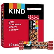KIND Gluten Free Dark Chocolate Cherry Cashew Snack Bars, 1.4 oz, 12 Count Box