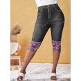 thumbnail image 2 of Talla grande High Rise Rise PAISLEY PRINT CAPRI Jeggings Rosegal Leggings de talla grande, 2 of 5