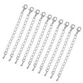 thumbnail image 1 of 10 extensores de collar de plata y oro para hacer tú mismo, cadena de joyería de 75 mm con cierre., 1 of 6