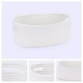 thumbnail image 2 of REGALWOVEN Woven Storage Basket with Handle, Shelf Closet Storage Organizer Bin for Blankets, Clothes, Shoes White 12.2*8*5in, 2 of 6