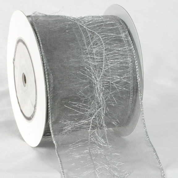The Ribbon People Potter Silver Colored Sheer Organza Ribbon 4" x 27 Yards