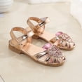 thumbnail image 3 of Girl's Princess Kid Shoes Sequins Bow Dance Party Dress Performance Flat Sandals, 3 of 5