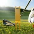 thumbnail image 3 of harmtty Golf Divot Tool 2 Pins Polished Easy to Install Portable Golf Training Golf Ball Marker Pitch Fork Daily Use,Red Bronze, 3 of 8