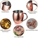 thumbnail image 5 of Tazas de mula de Moscú, 2 tazas de cobre ideales para cualquier bebida fría, tazas de cobre, vaso de cerveza, cóctel, 5 of 5