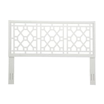 JERFIT White King Headboard, Poplar Wood, Adjustable Height