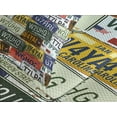 thumbnail image 4 of Ambesonne USA Quilted Bedspread Set 3 Pcs, Retro Auto License Plates, Queen Size, Multicolor, 4 of 5