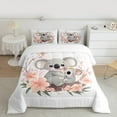 thumbnail image 2 of Manfei Grey Koala Animal Bedding Comforter Set for Kids, Pink Cherry Blossoms Twin Comforter Sets, Kawaii Cartoon Theme Reversible Bedding Set, Lightweight Room Decor, 2-Piece, 2 of 8