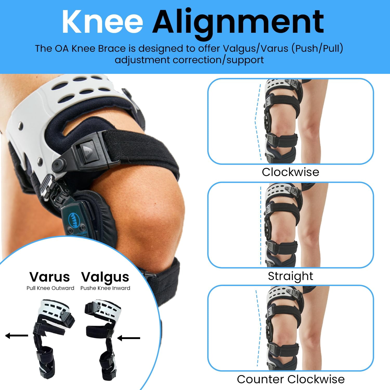 Comfyorthopedic UPGRADED OA Unloader Knee Brace for Men and Women Medial Arthritis Pain & Osteoarthritis Offloader, Best Bone on Bone Cartilage Joint Support L1851 L1843- Right