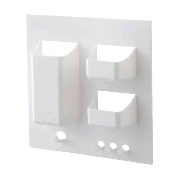 Estante para lavar cepillos de dientes, sin perforaciones, tocador para baño, inodoro montado en la pared, almacenamiento para inodoro, blanco