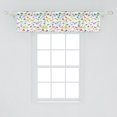 thumbnail image 2 of Funny Cartoon Window Valance Pack of 2, Colorful Design and Shapes of Dinosaur Motifs Doodle Animal Drawings, Rod Pocket Curtain Valances for Kitchen Bedroom, 54" X 12", Multicolor, by Ambesonne, 2 of 4