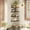 Walnut, variant on Fairy 4 Tier Rustic Brown Corner Floating Shelves for Wall, Farmhouse Corner Shelf Unit