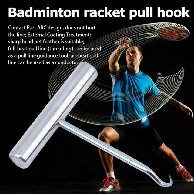 Badminton Racquet Stainless Steel Stringing Assistance Gadgets Pull Assistant Parts Supplies DIY Hook Squash Portable Exercise Equipment Puller Hooks
