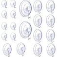 thumbnail image 1 of Scaups 20PCS Suction Cup Hooks, 2.5Inch, 1.77Inch, 1Inch Suction Cups with Metal Hooks Removable, Window for Kitchen, 1 of 6