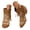 Brown, variant on Fringe Ankle Cowboy Boots for Women Tassel Western Cowgirl Booties Chunky Heel Dress Riding Shoes