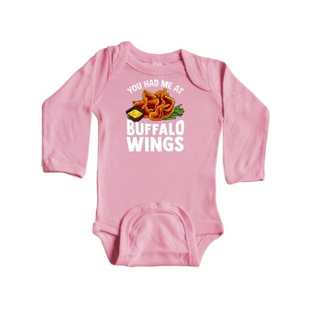

Inktastic Buffalo Wings Game Day Snack Gift Baby Boy or Baby Girl Long Sleeve Bodysuit