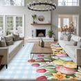 thumbnail image 4 of Easter Area Rug 6x9 Washable Rug Non Slip Spring Bunny Colorful Eggs Tulip Flowers Blue Check Large Area Rug Soft Stainresistant Indoor Floor Carpet for Living Room Bedroom Home Office Dining Room, 4 of 8