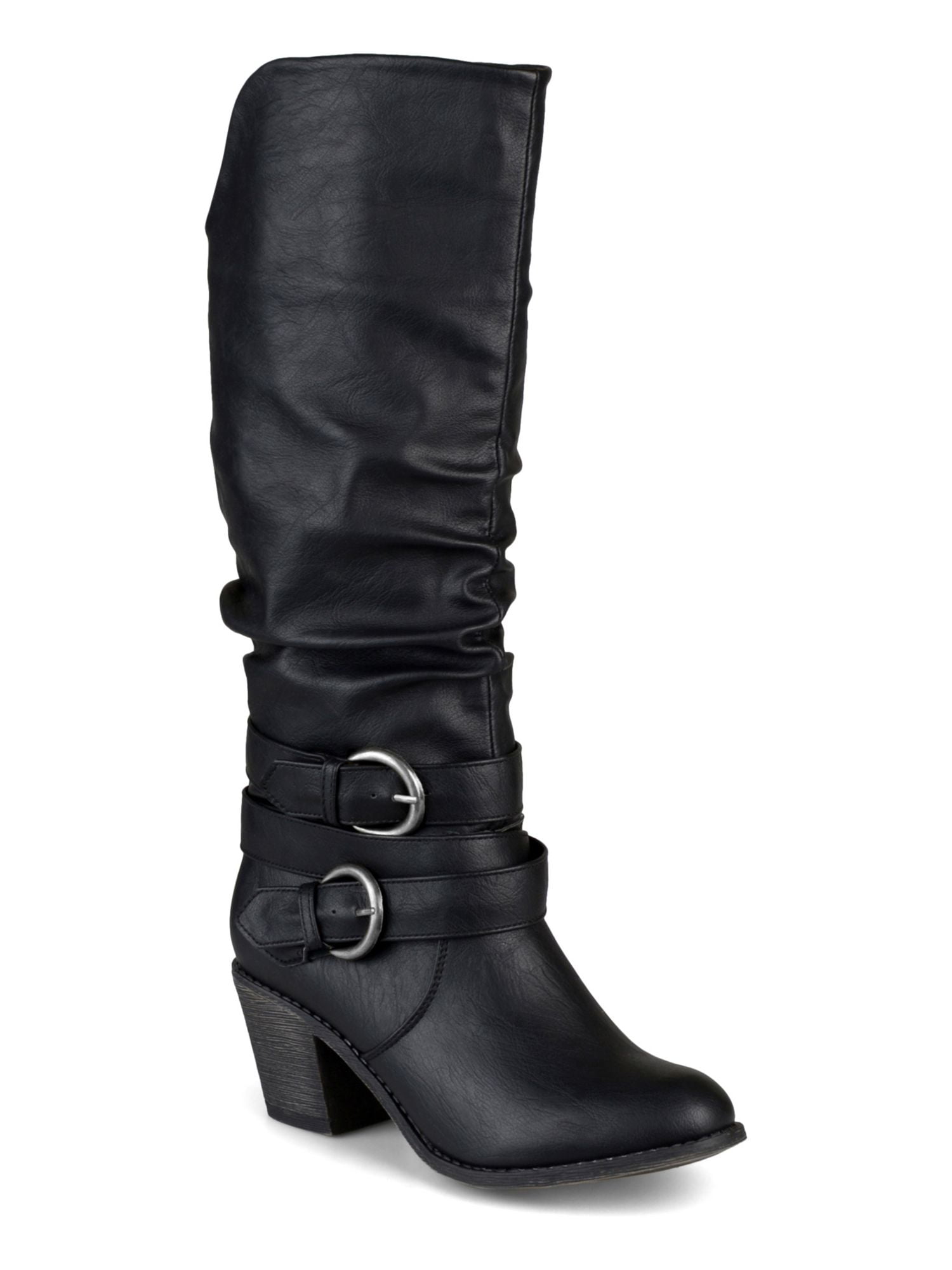 Vera Black Mid-Calf Slouch Boots | Boots, Brown boots outfit, Slouched boots