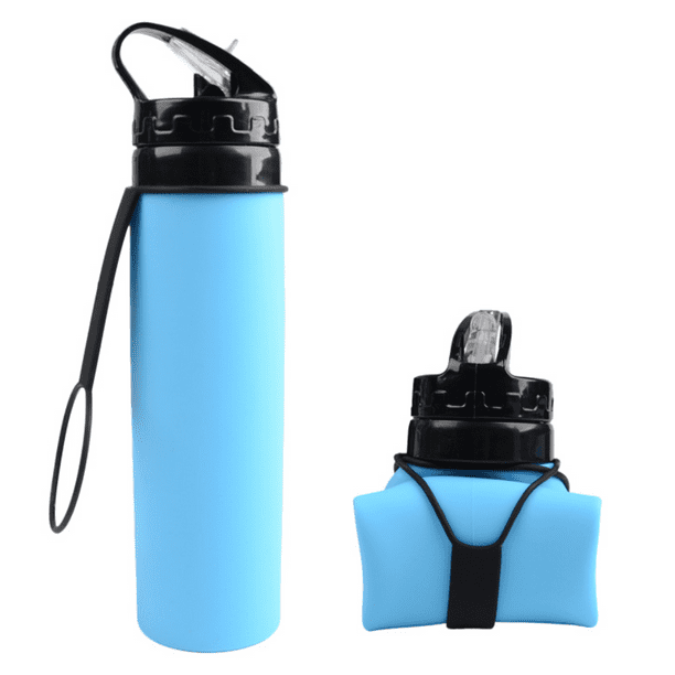 Bouteille d'eau pliable sans BPA - Bouteille d'eau pliable pour les  bouteilles de sport de voyage avec triple anti-fuite légère 20 oz (vert) 