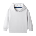 thumbnail image 6 of Lcziwo Cotton Hoodies for Boys Solid Long Sleeve Basic Sweatshirts Loose Fit Casual Lightweight Pullover Tops White,7-8Years, 6 of 7